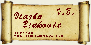 Vlajko Biuković vizit kartica